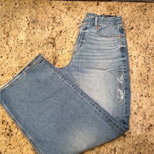 American Eagle Curvy Baggy Straight Classic Blue Women's Jeans